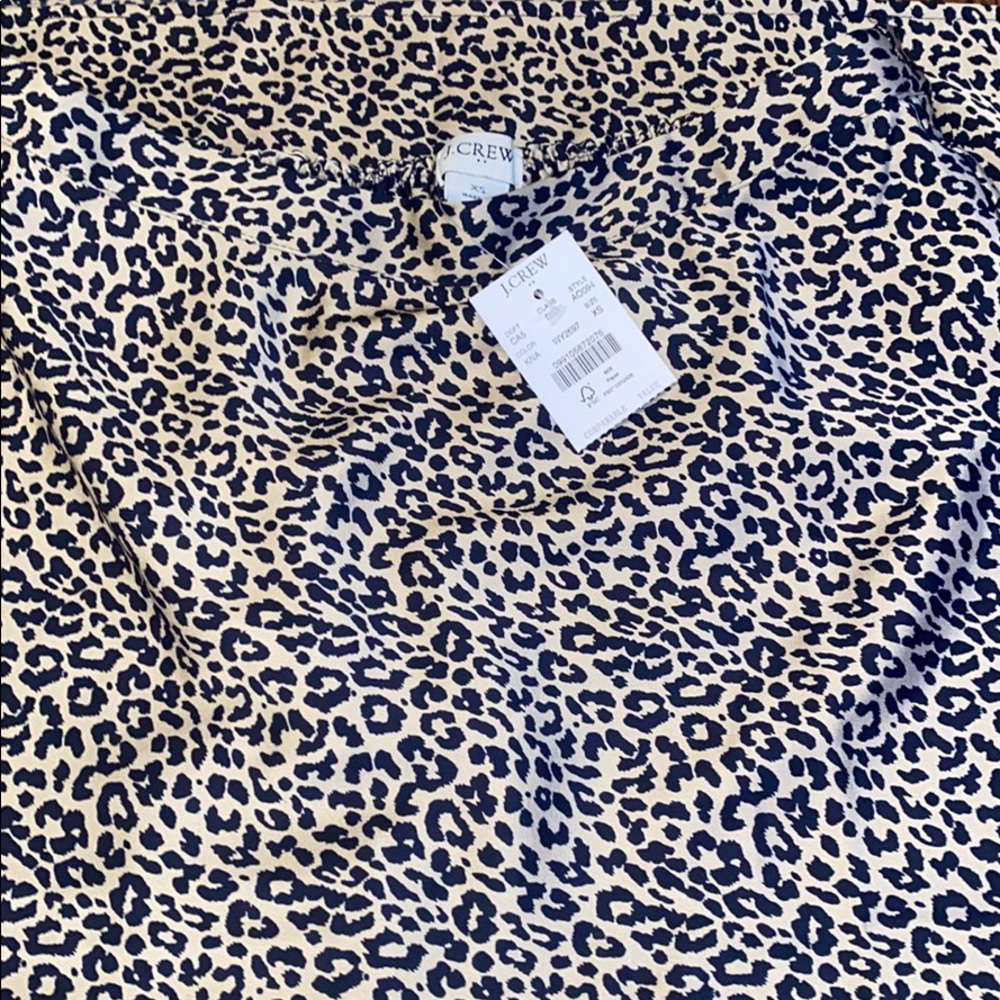 j crew leopard skirt